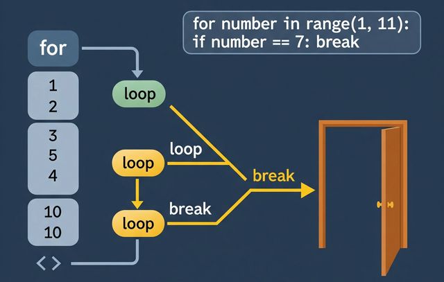 Pythonでfor文のループを抜ける方法！breakやcontinueを使った書き方